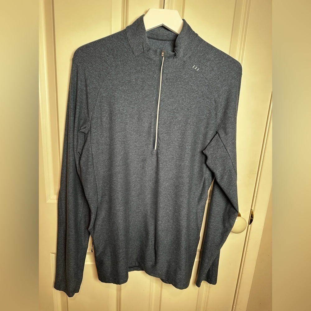 lululemon athletica Men's Heather blue Zip-Up Sweater